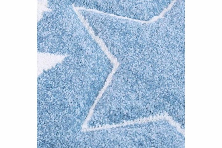 Piave Star Print Children's Rug, 80 x 150
 cm, Blue