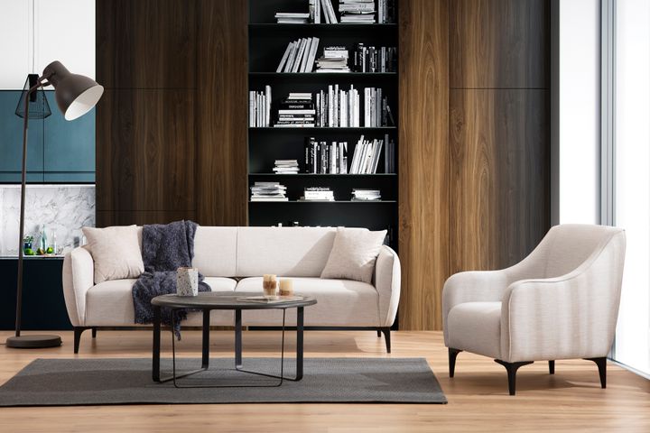 Bellisimo 3-Zitsbank, Creme