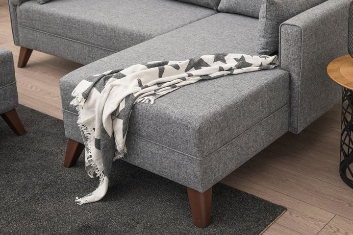 Bella Soft Mini Hoekbank Links, Grijs