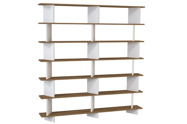 Inverno Azure Bookcase, 191 cm, White & Oak