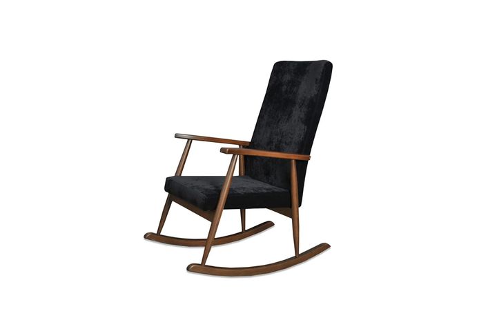 Asedia Trend Schommelstoel, Zwart & Walnoot