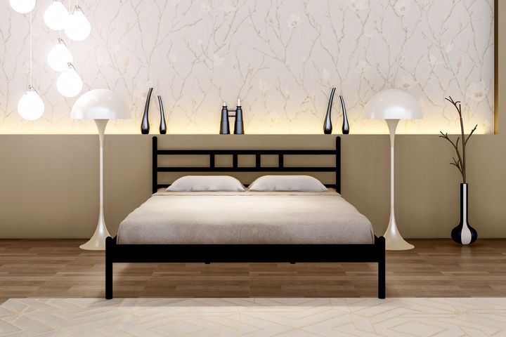 Diego Bedframe, 140x190 cm, Zwart