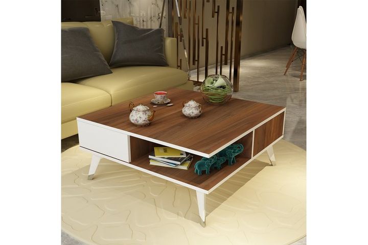 Inverno Ganges Coffee Table, Walnut & White