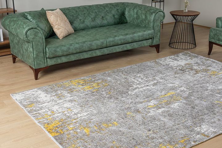 Moretti Dubbelzijdig Tapijt, 77x300 cm, Geel