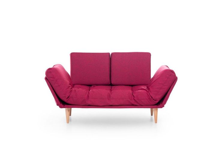 Futon Nina 2-Zitsbank, Bordeauxrood