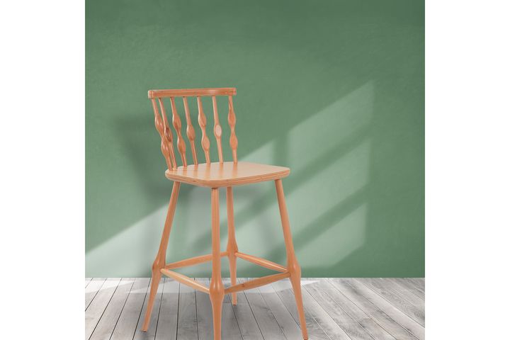 Drop Bar Stool, Light Wood
