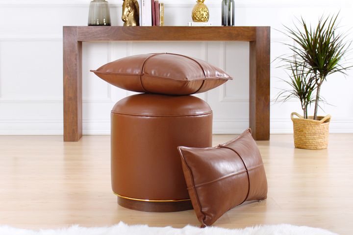 Dobsett Kussen, 40x40 cm, Bruin