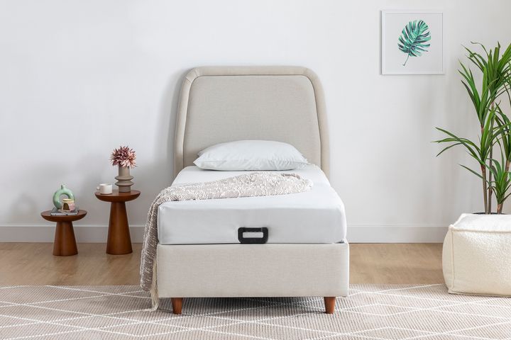 Luna Arche Boxspring Set, 90x190 cm, Creme
