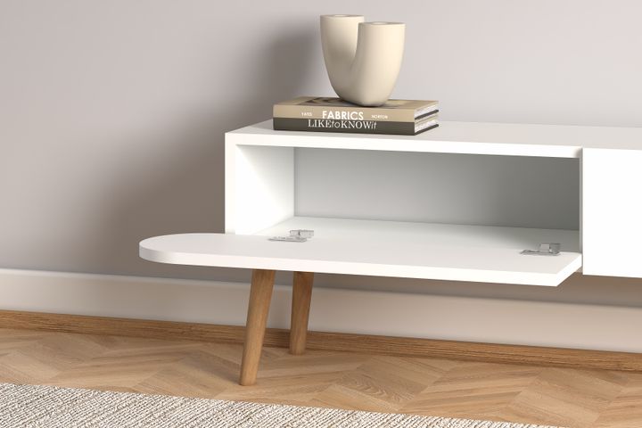 Lotus TV Unit, 120 cm, White