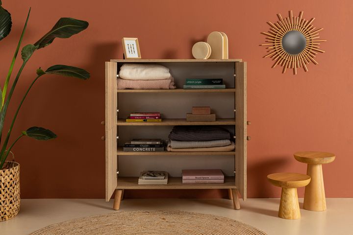 Saka Multifunctionele Kast met Houten Poten