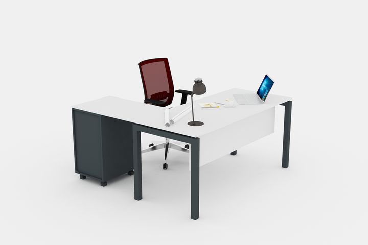 Lambeth Galaxy Bureau, 180 cm, Wit