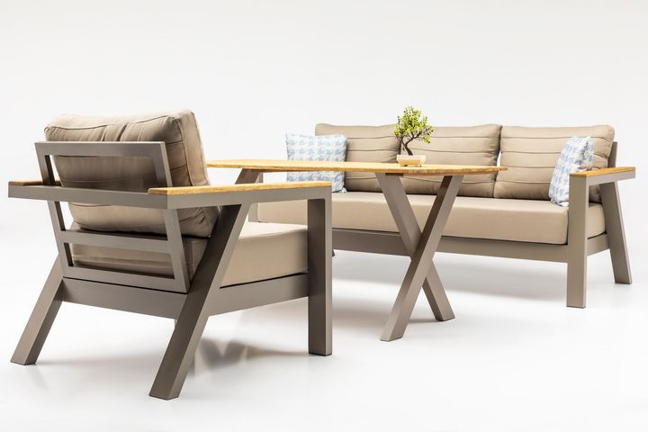 Daisy Outdoor Sofa Set, Brown