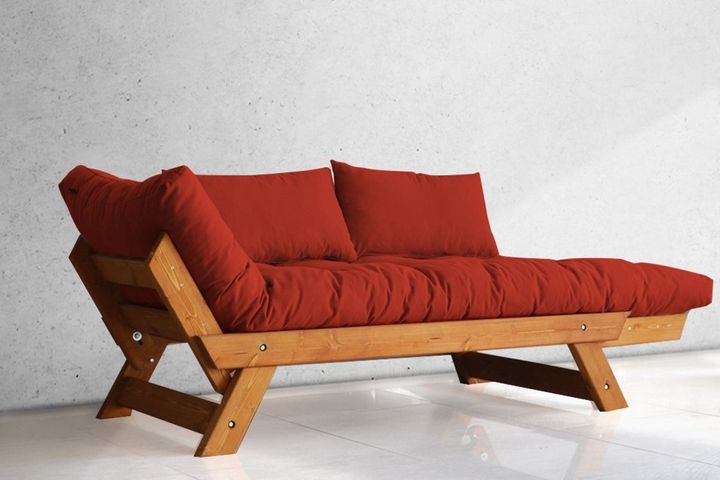 Woodesk Aller Massief 2-Zitsbank, Rood en Natuurlijke Kleur