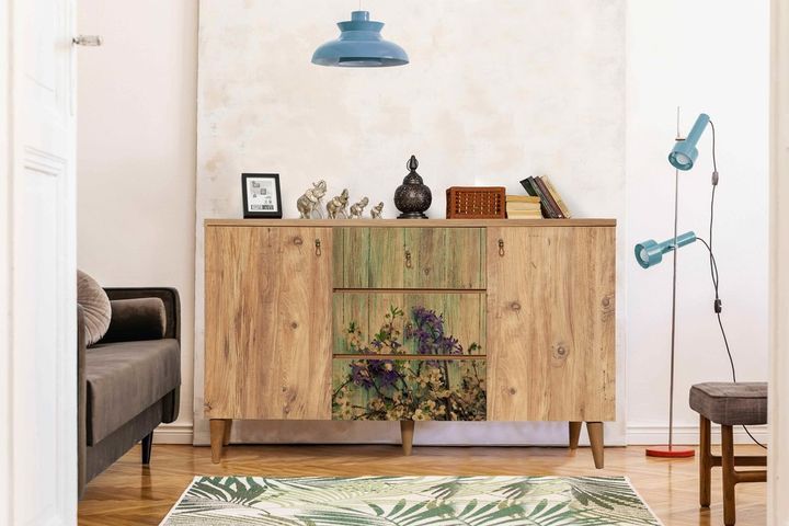 Motto Forest Green Sideboard, Oak