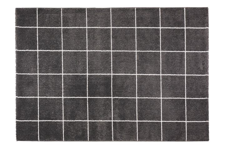 Emma Machinetapijt, 80x150 cm, Antraciet en Wit