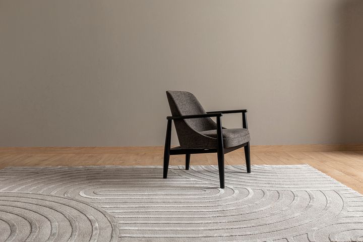 Šedý koberec Hiromi, 80 x 150 cm