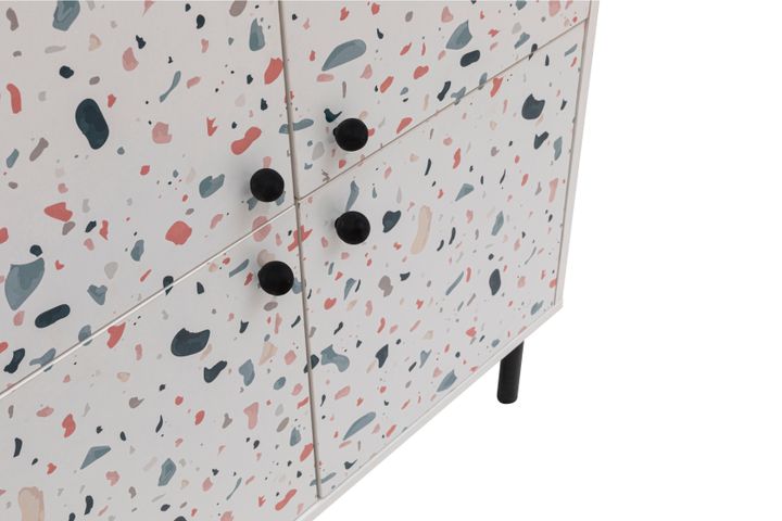 Multicabinet Terazzo Multifunctionele Kast, Met Metalen Poot