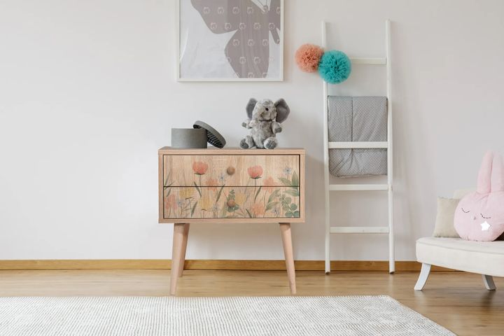 City Tulip Bedside Table, Oak