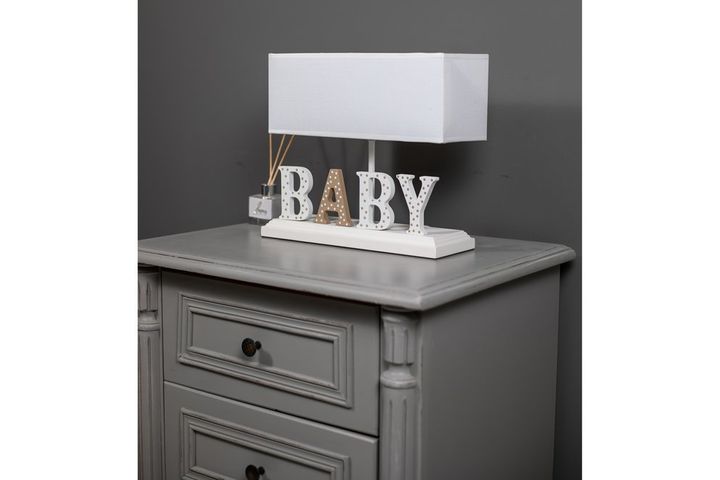 Misto Baby Table Lamp, White