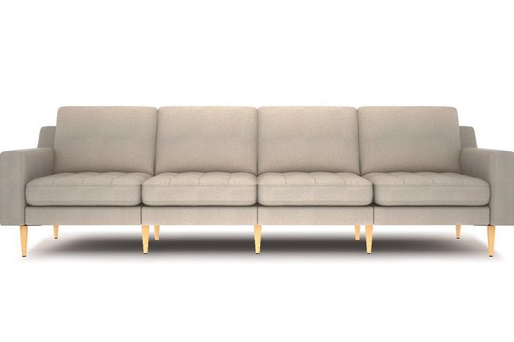 Normod 4-Sitzer Sofa mit Holzbeinen aus Eiche, Beige