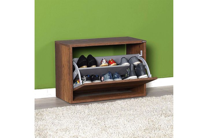 Adore New Step Shoe Storage Bench, Walnut