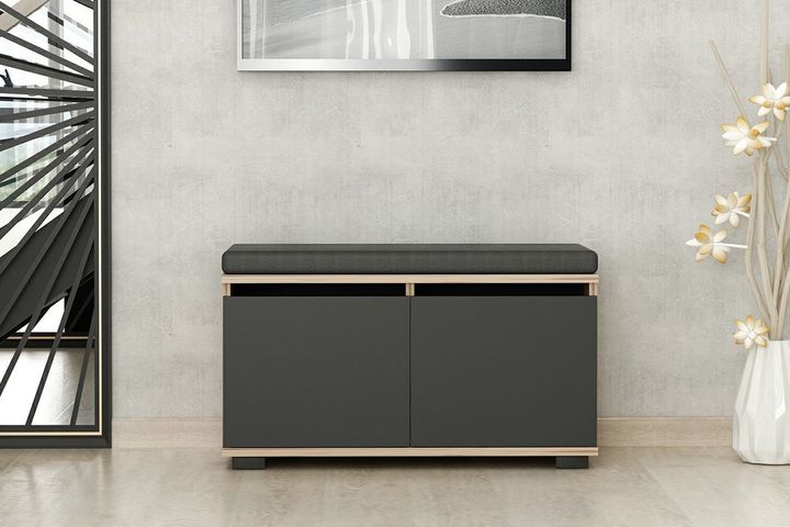 Medway Drago Schoenenkast & Kruk, Zwart