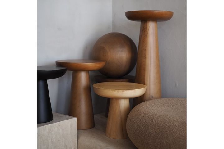 Tucas Home Mushroom Bijzettafel, 40 cm, Natuurlijke Kleur