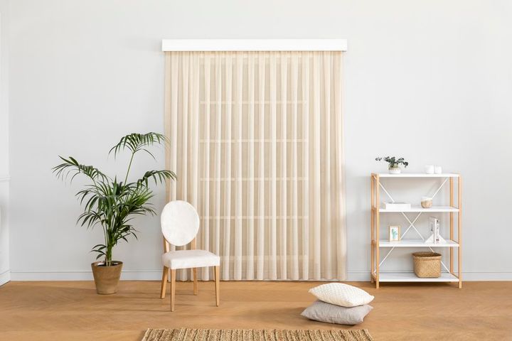 Massarelli Carmine Tule Gordijn, 250x260 cm, Beige