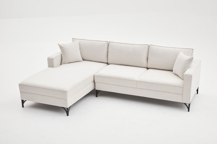 Berlin Hoekbank Links, Creme&Zwart