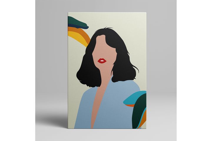 Cool Vrouw Afbeeldingset Op Canvas, 3-delig, 30x40 cm