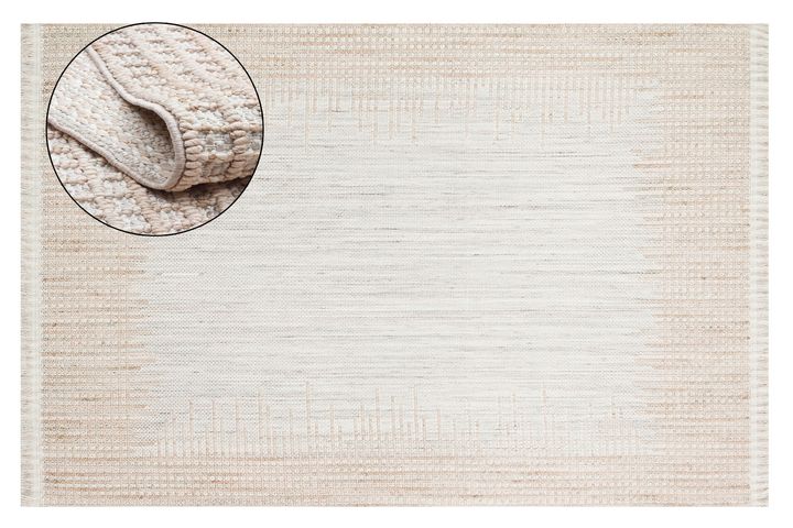 Else Scandinavian Plain Rug, 200 x 290 cm, Beige