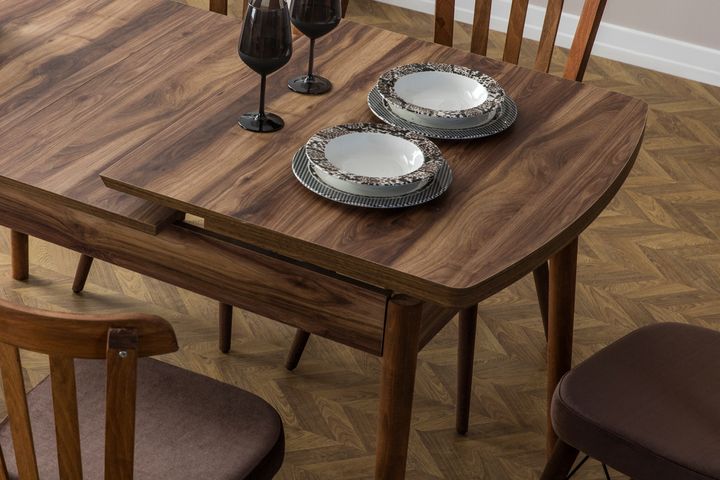 Fergana Keuken Tafelset, 4 Stoelen, 130X80