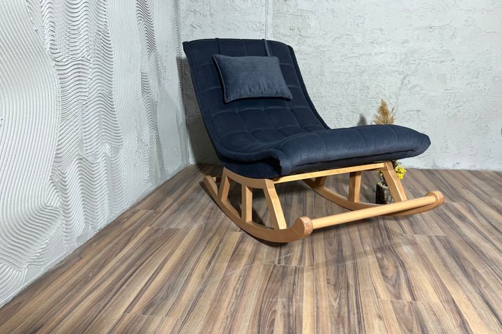 Asedia Maeve Schommelstoel, Antraciet & Natuurlijke Kleur