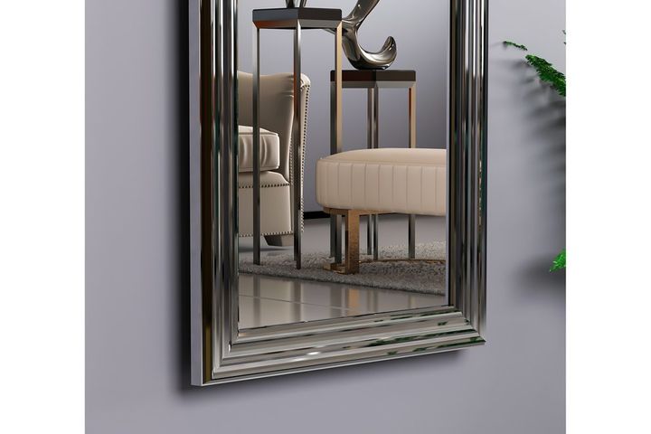 Mone Decoratieve Staande Spiegel, 40x105 cm, Zilver