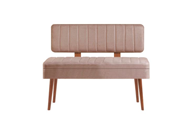 Vina Opbergbank Gestoffeerd, Walnoot & Nerts