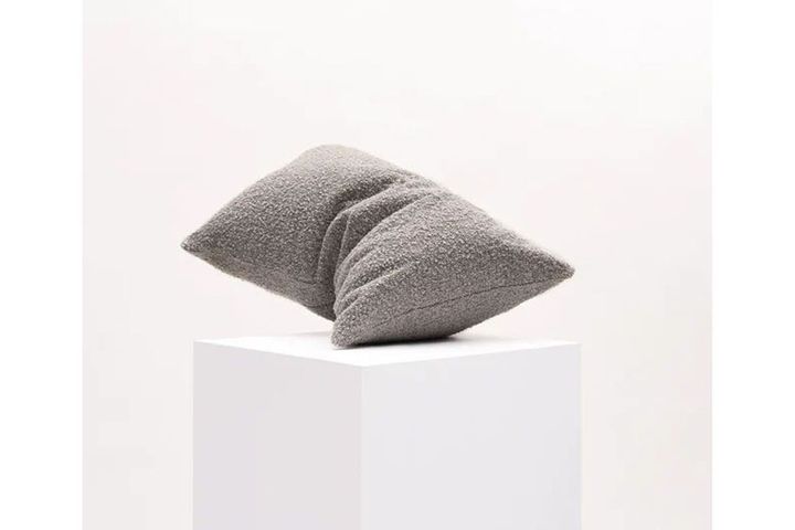 Teddy met Vezels Gevuld Kussen, Grijs