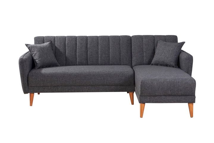 Aqua Corner Sofa Bed Right Chaise, Charcoal