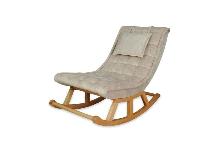 Asedia Maeve Schommelstoel, Creme & Natuurlijke Kleur