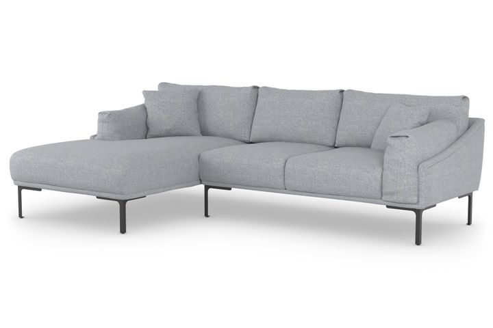 Leo Corner Sofa Left Chaise, Melange Grey