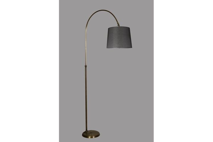 Lina Piramide Vloerlamp, Zwart en Mat Goud