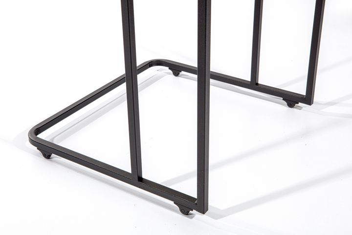 Mono C-Vormige Zettafels, 4 Stuks, Wit