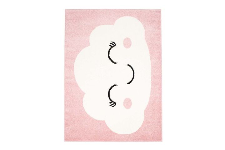Piave Cloud Print Children's Rug, 80 x 150
 cm, Pink
