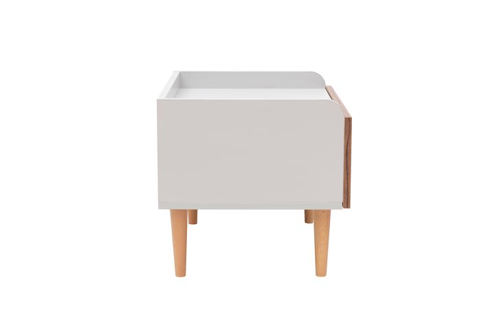 Tema Bedside Table, Grey & Walnut