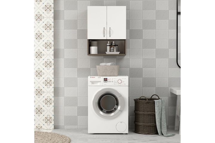 Voda Badkamermeubel, Walnoot en Wit