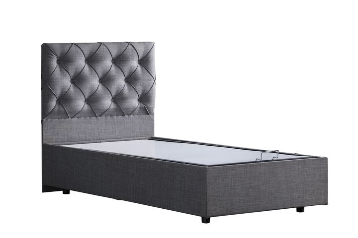 Peggy Plus Boxspringbedset, 100x200 cm, Grijs