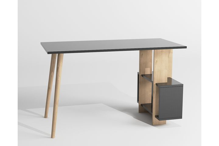 Lagomood Side Bureau, Antraciet en Eik