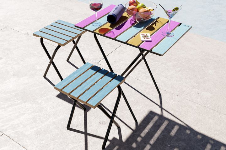 Bino Balkonset, Blauw