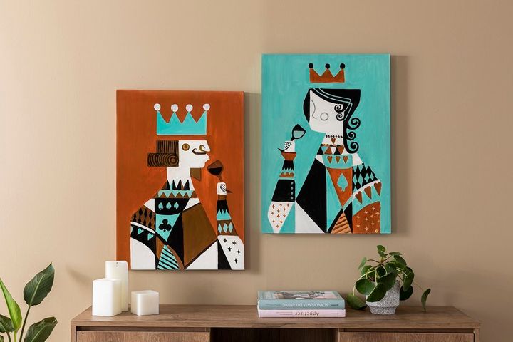 König und Königin Ölgemälde