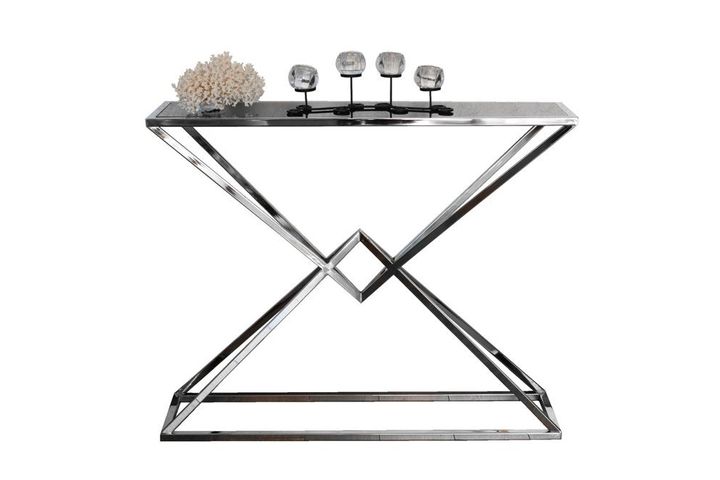 Channel Console Table, Chrome