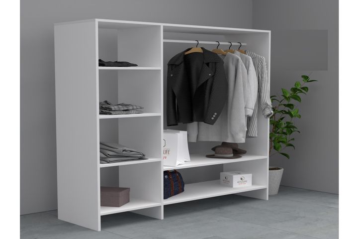 Sawel Open Wardrobe, White